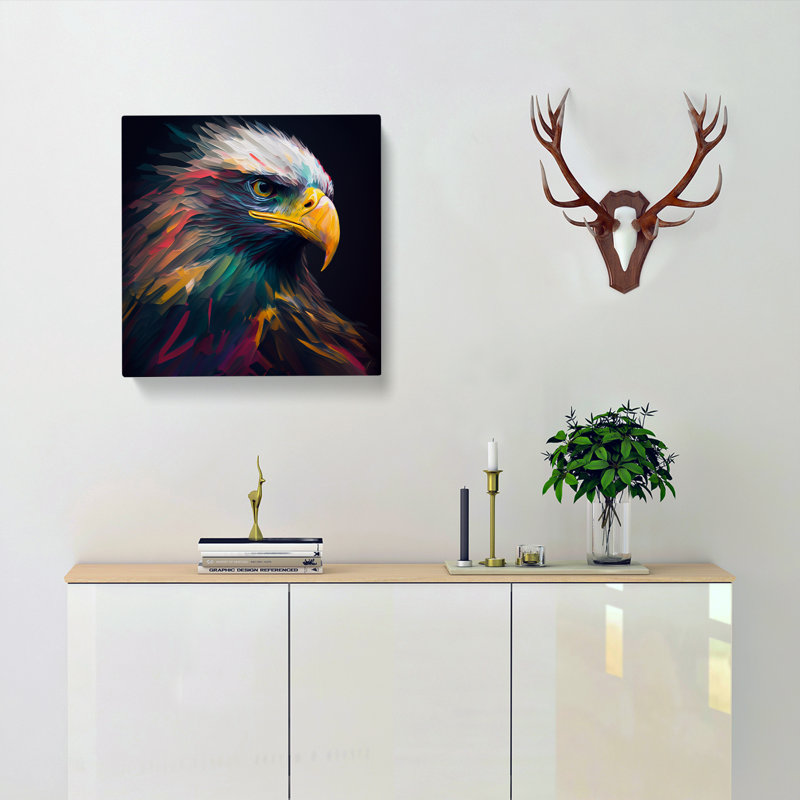 Eagle Abstract Art - No Frame Print, 35cm H x 35cm W x 3cm D