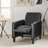 Linen Manual Push Back Recliner Chair-303490804