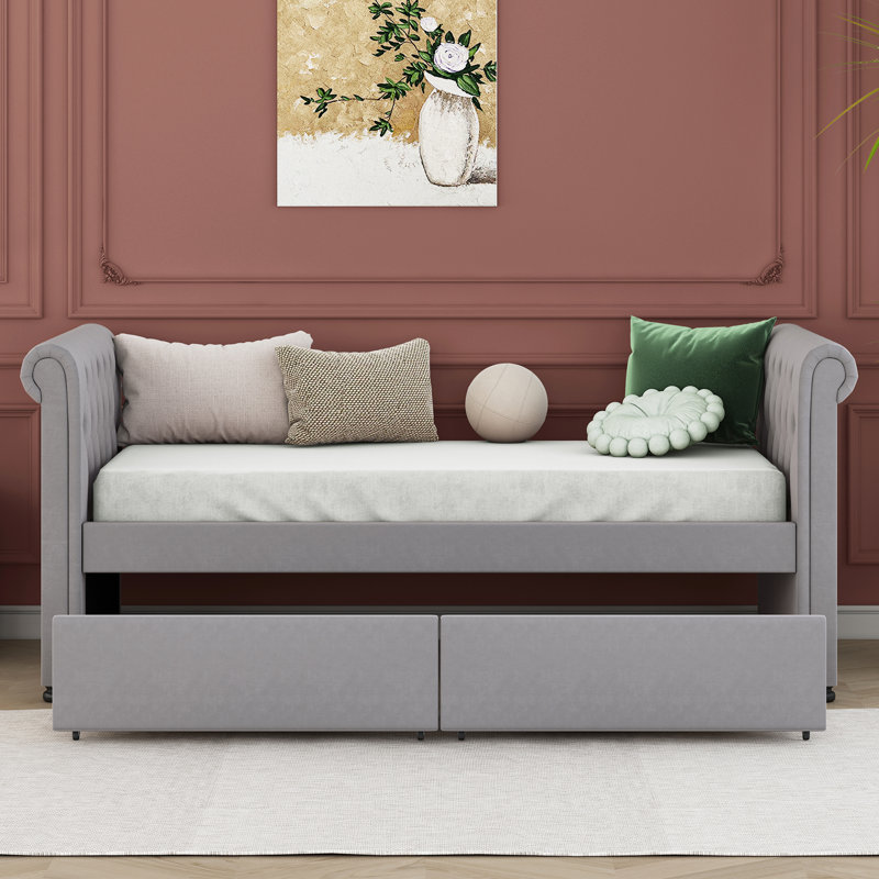 Upholstered Daybed, Gray