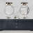 3-Light Black Vanity Light