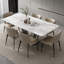 Faux Marble White Rectangular Dining Table Sets-105170466