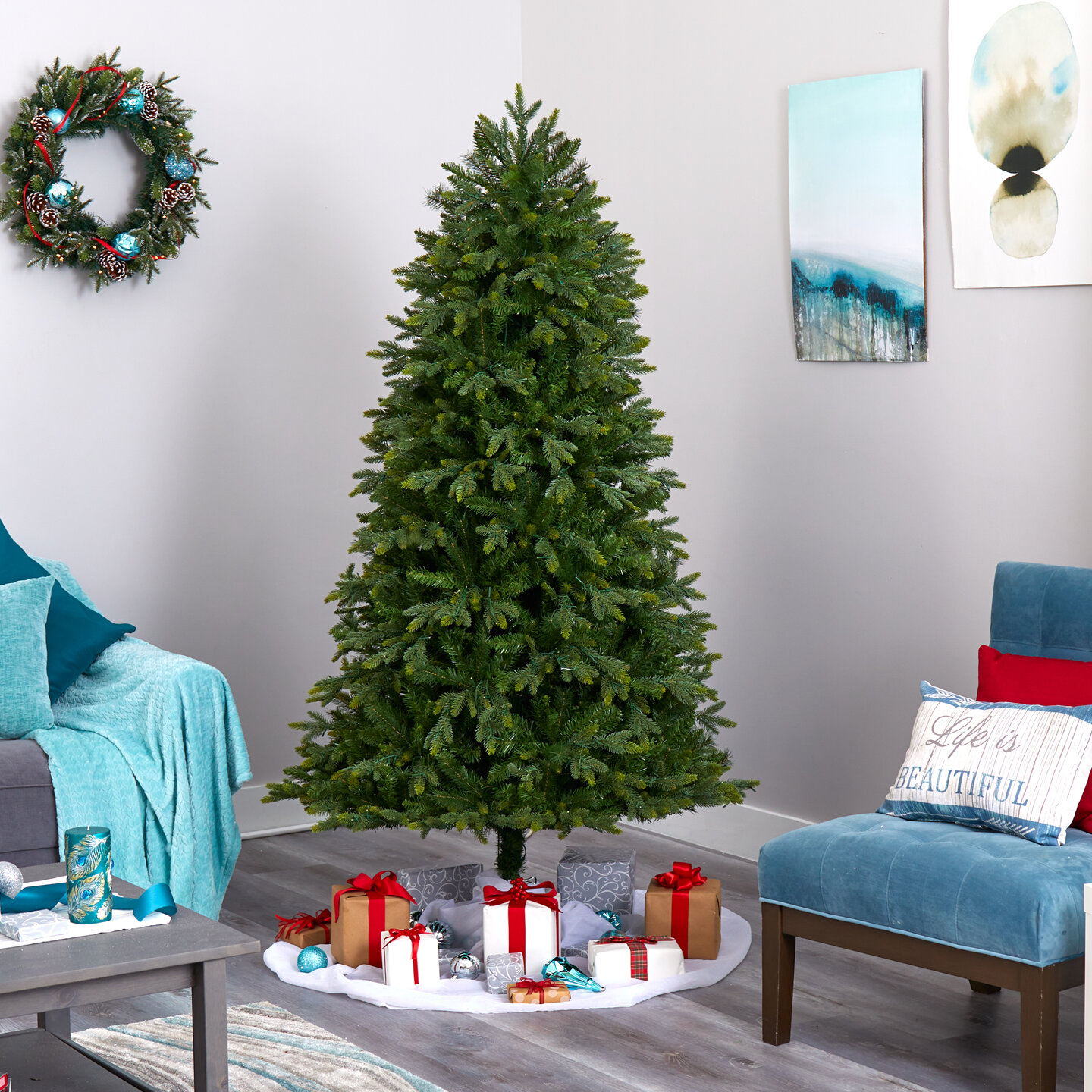 The Holiday Aisle® 6.5' Lighted Christmas Tree | Wayfair