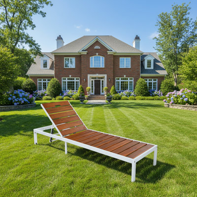Chaise d'extérieur avec dossier réglable à 6 vitesses