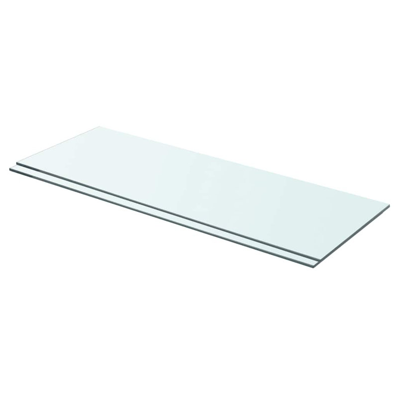 Wall Shelf Floating Shelf Display Shelf Wall Mounted Tempered Glass, 0.31" H x 27.6" W x 9.8" D