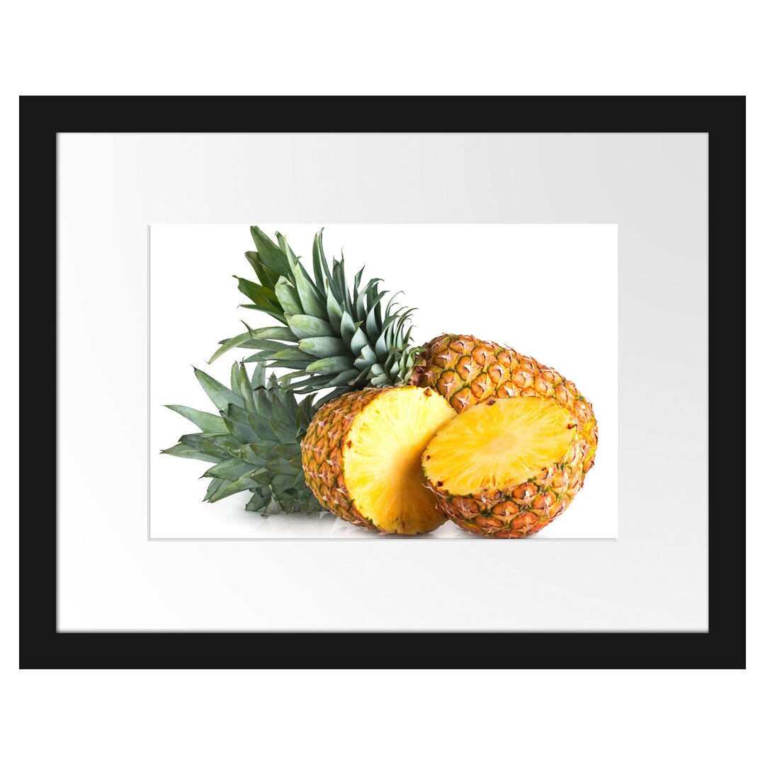 Gerahmtes Poster Frische Ananas