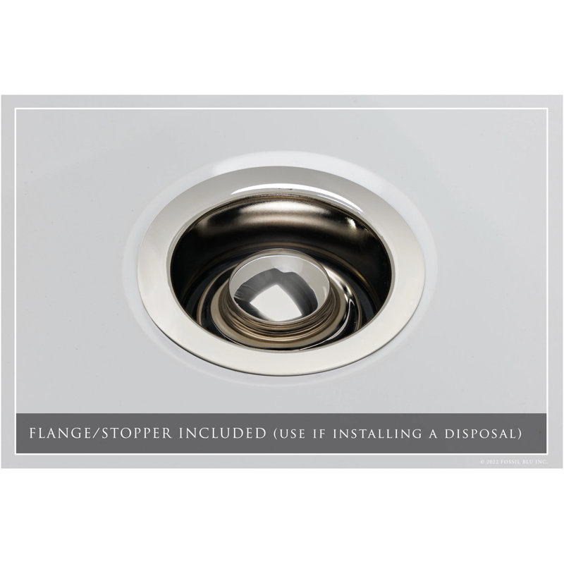 32.75" L x 19.88" W Double Basin Farmhouse Kitchen Sink with Accessories, Polished Nickel Accessories