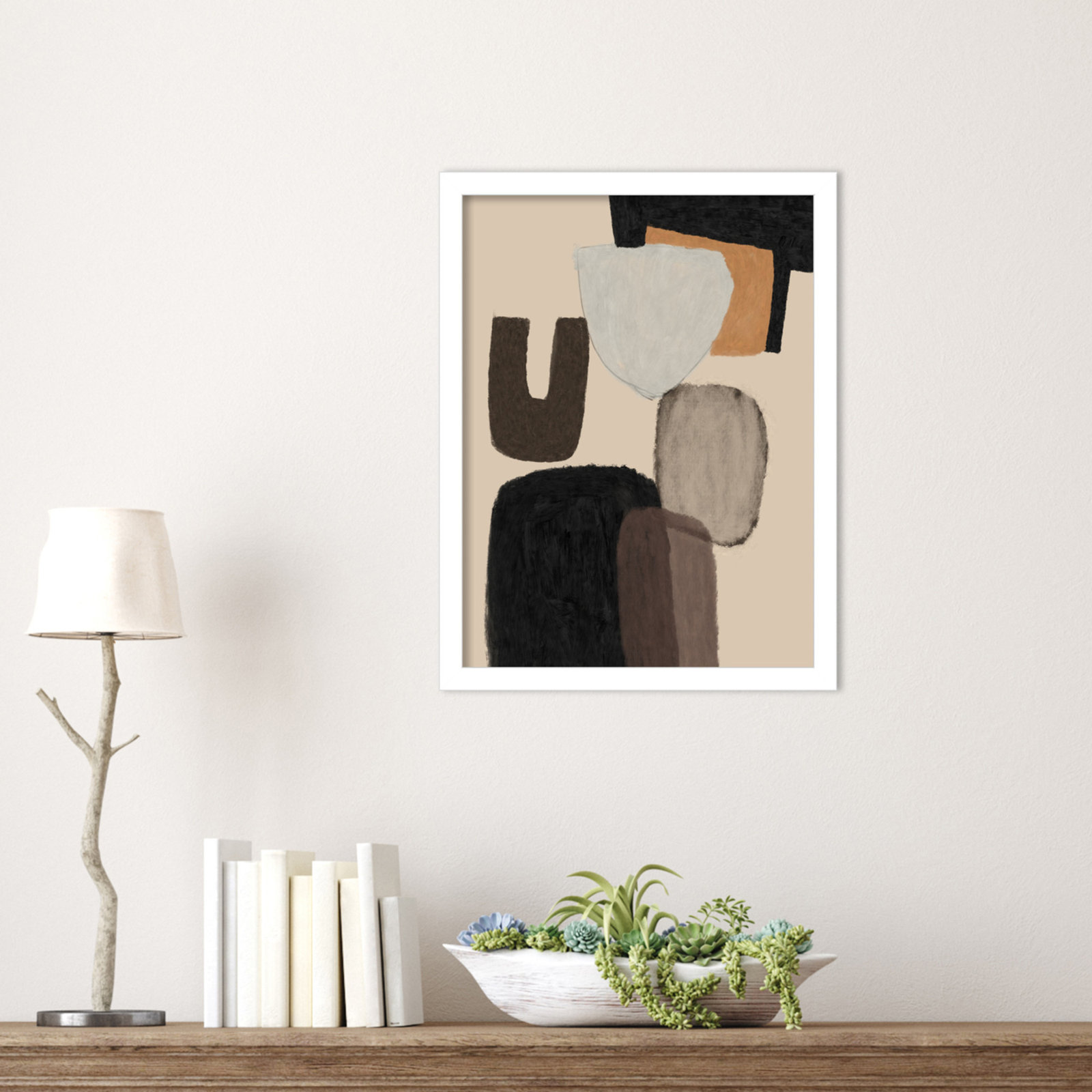 Everywhere Print by Dan Hobday, White, 17" H x 13" W