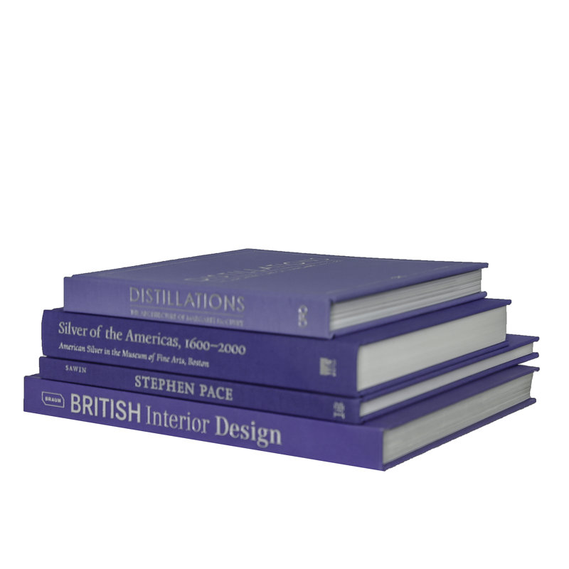 Decorative Books - Denim & Silver Coffee Table Stack - 4 Blue Books