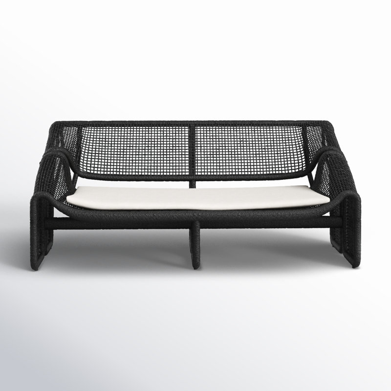 Selma Outdoor 2 - Seat Loveseat, Faux Black Hyacinth