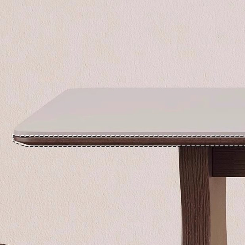 Table de salle à manger avec pieds en bois massif de granit, H 29,53 po x l 62,99 po x P 31,5 po