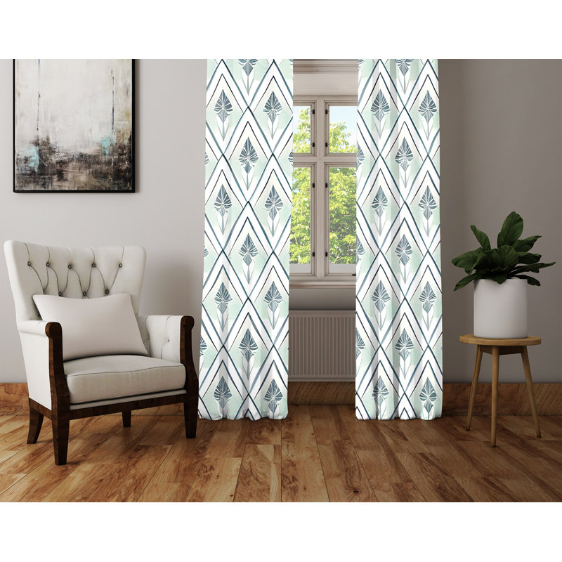 Paire de rideaux semi-transparents en polyester Dhumma, L 20 po x L 52 po