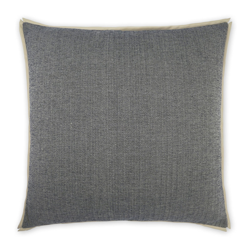 Coussin décoratif Ashbury, Bleu marine, Carré 20 po
