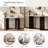 Narrow Console Table With Oval Marble Top, Curved Legs And Triangular-designed Base-1298546541