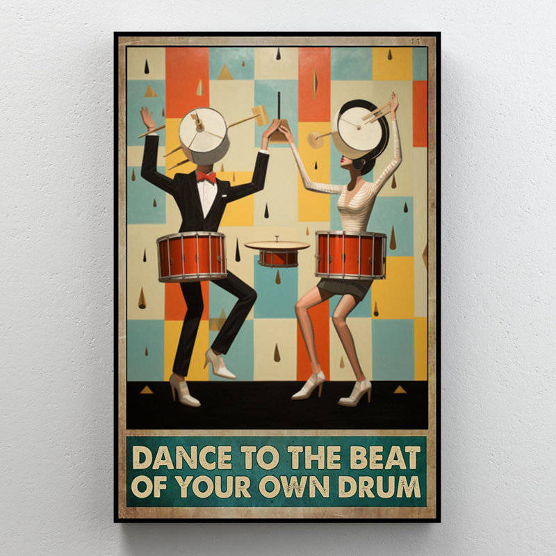 Dance To The Beat, H 36 po x l 24 po x P 1,25 po