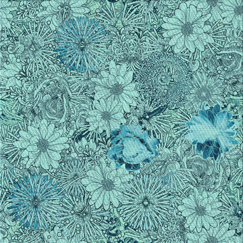 Floral Indoor Rug, Square 7'