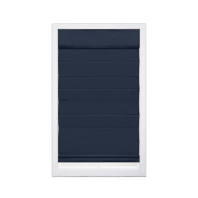 Coursey Cordless Blackout 100% Cotton Roman Shade with Cellular Shade Backing