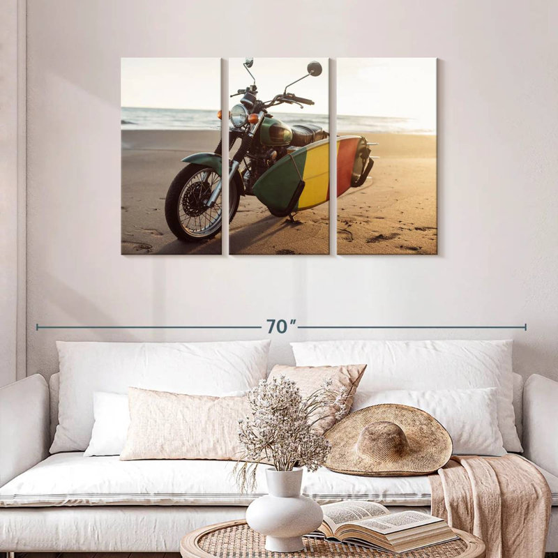 Moto avec planche de surf Mehar, H 28 po x l 45 po