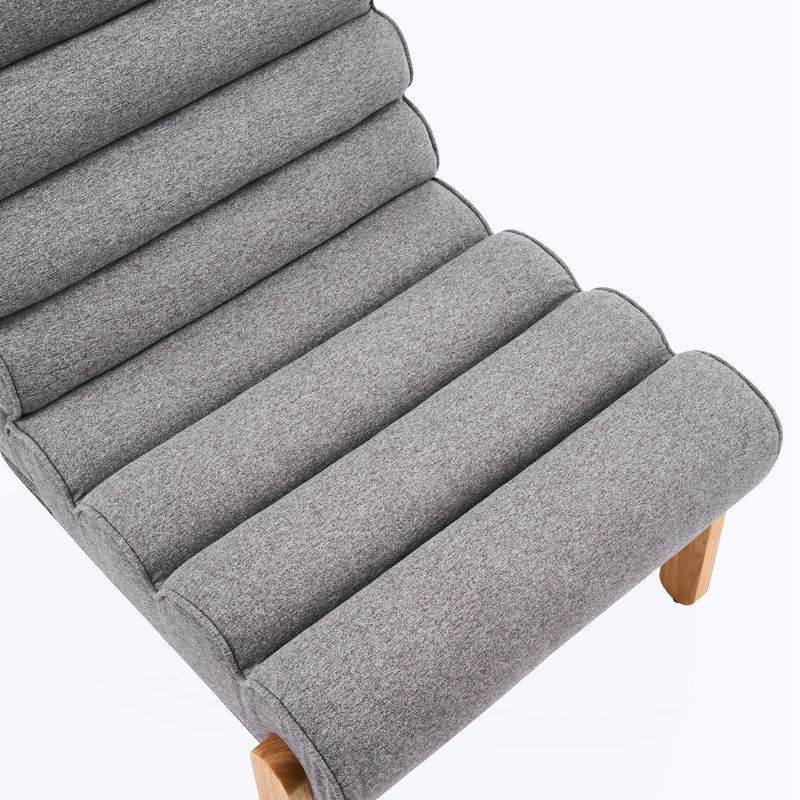Chaise d'appoint avec structure en bois massif, Dark Grey, Natural