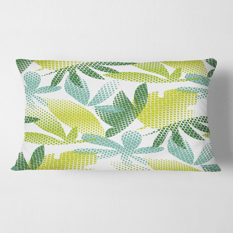 Coussin tropical imprimé tropical Mid-Century