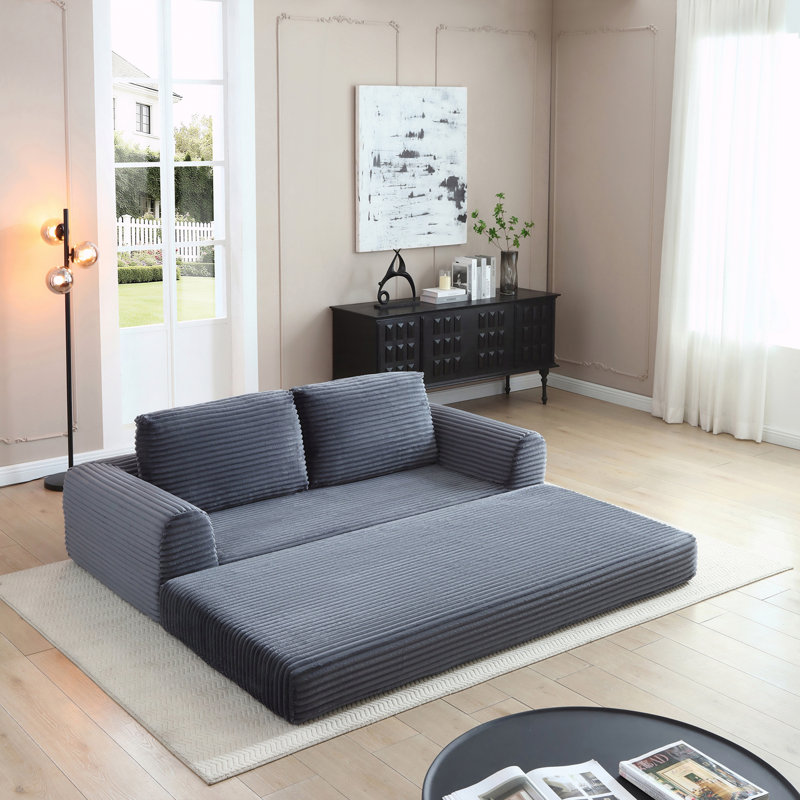 Canapé modulaire Boneless Futon, Gris