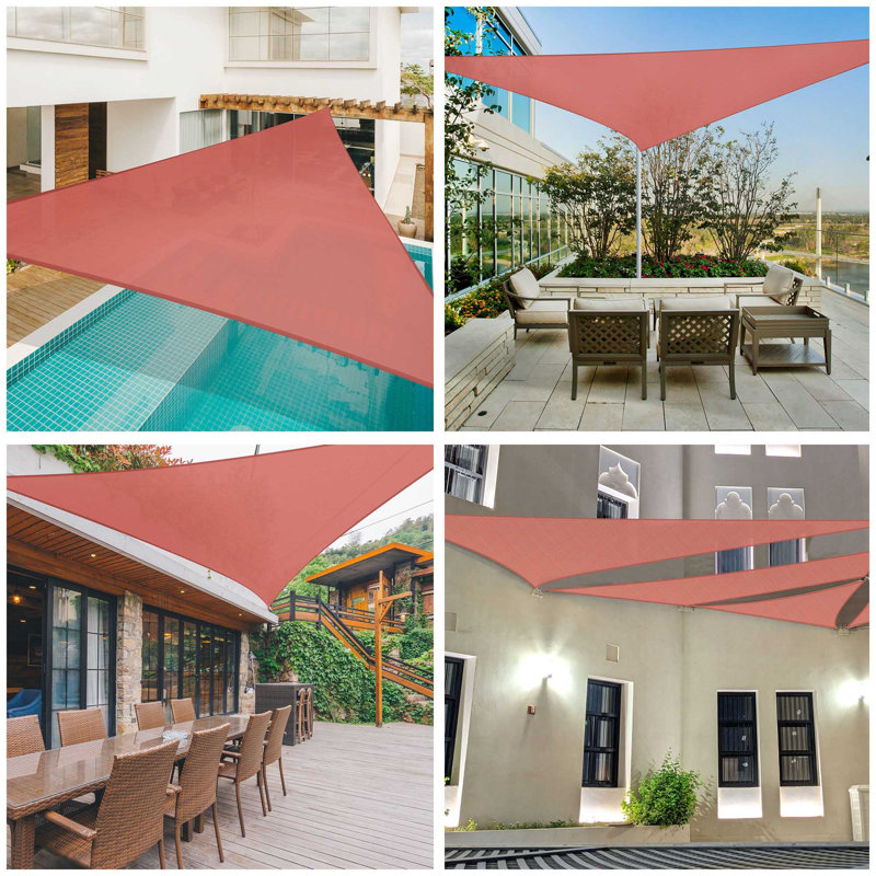Yescom Triangle Shade Sail, 17.3 (ft.) x 20 (ft.), Brown