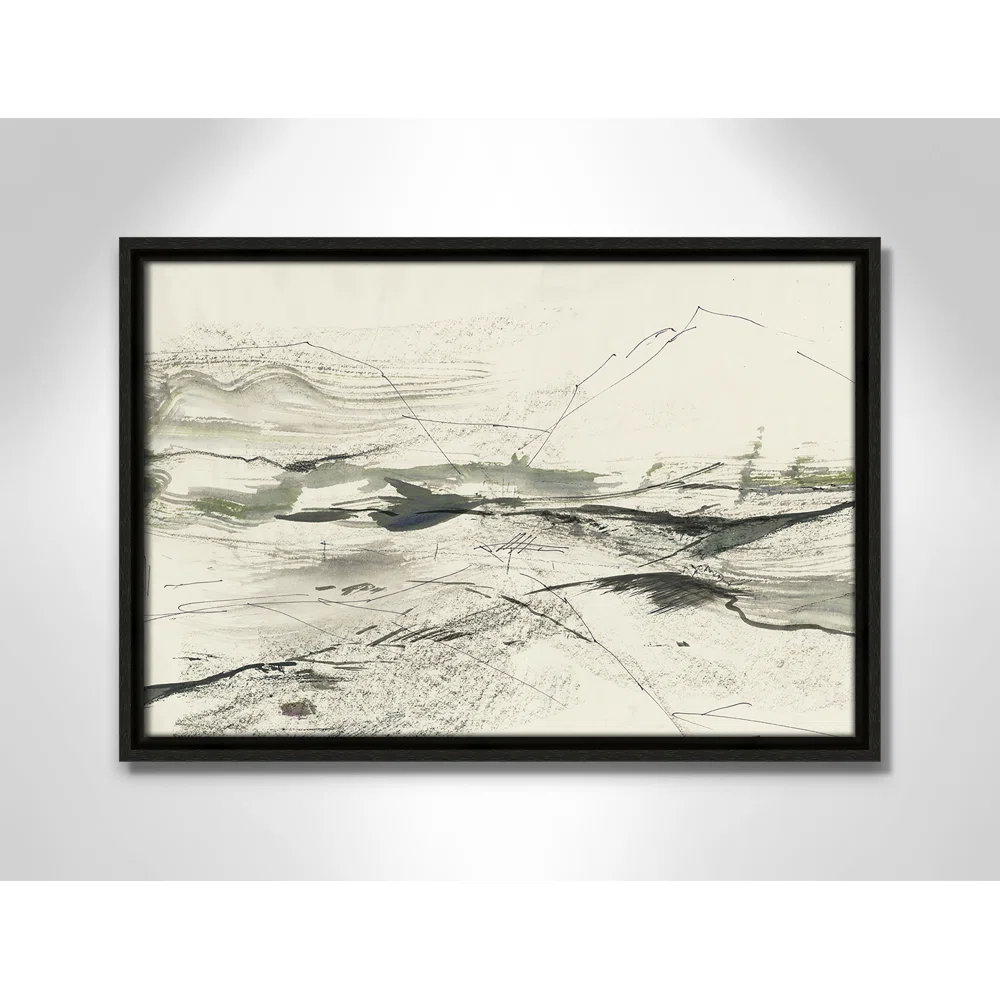 Green Sketches Print by PI Studio, 13.5" H x 19.5" W x 2" D, Espresso Floater Framed, No Mat