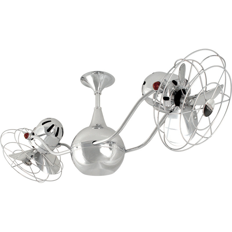 42" Vent-Bettina 6 Blade Ceiling Fan, Chrome