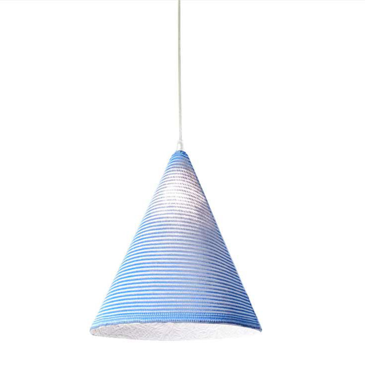 Jazz 1 - Light Chrome Cone Pendant, Blue