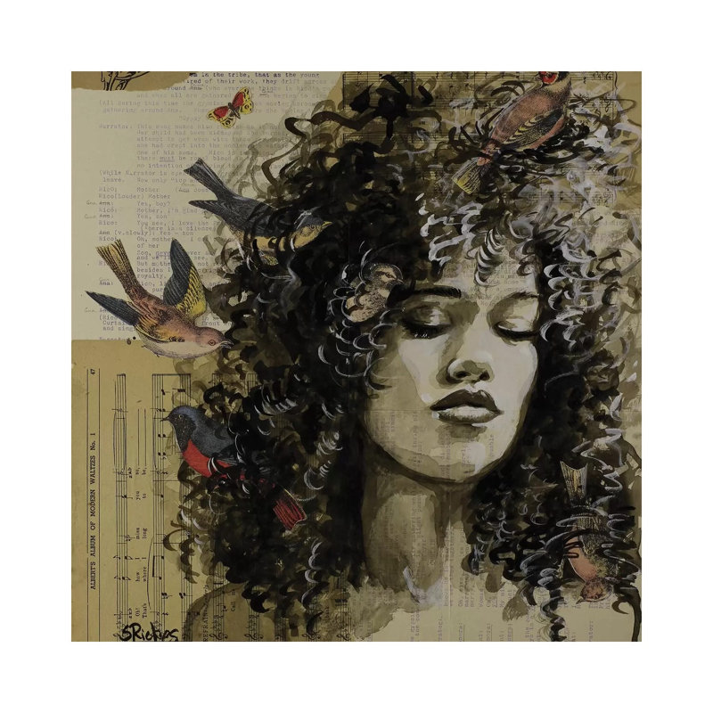 Dreamer Birds by Sara Riches - Gallery-Wrapped Canvas Giclée on Canvas, 30.48 cm H x 30.48 cm W, Canvas