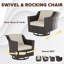 Chaise berçante d'extérieur pivotante avec table d'appoint-159934963