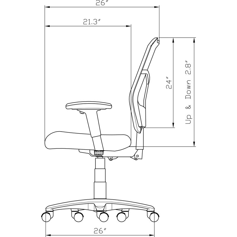 Chaise de travail en maille
