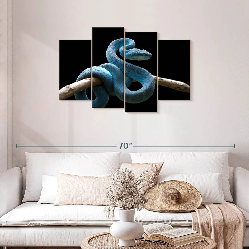 Brampt Blue Viper Snake, 27'' H x 43'' W