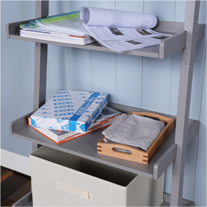 5 - Tier Ladder Shelf, Gray