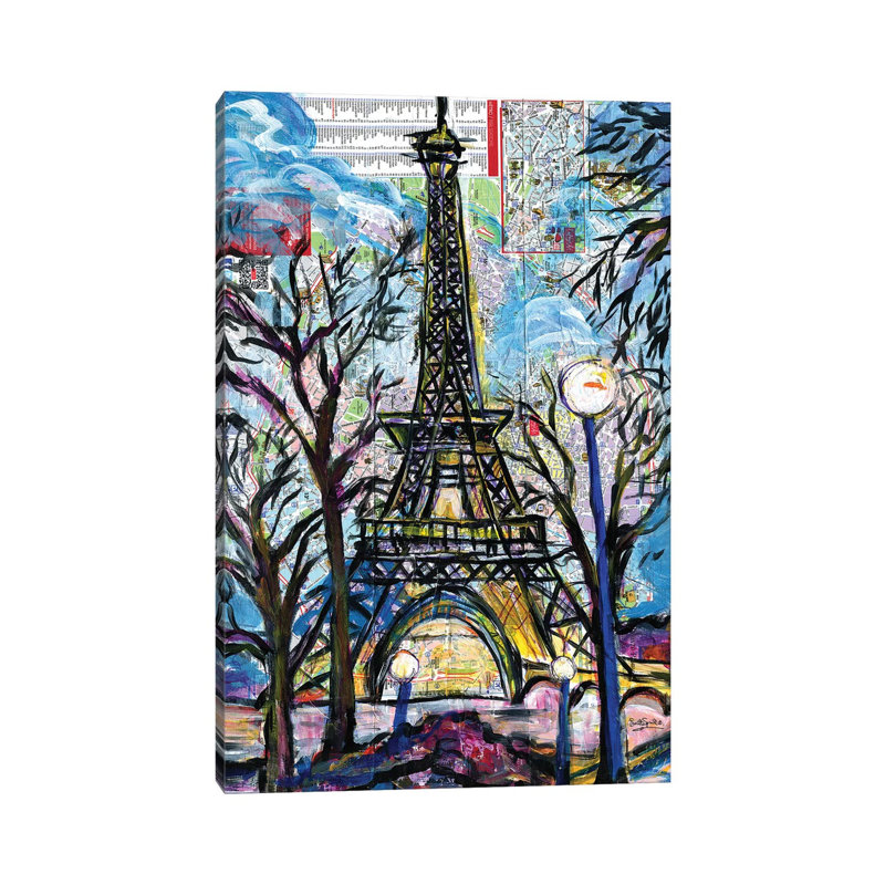 Tour Eiffel, H 60 po x l 40po x P 1,5 po