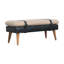 Banc en bois massif avec garniture cloutée-1441416902