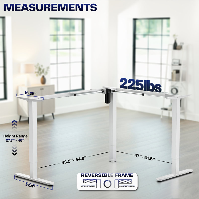 Structure de bureau VIVO, H 27,7 po x l 54,8 po x P 47 po, Blanc