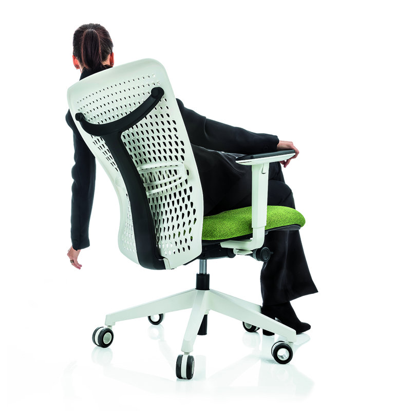 Fauteuil de direction, Noir, Bleu