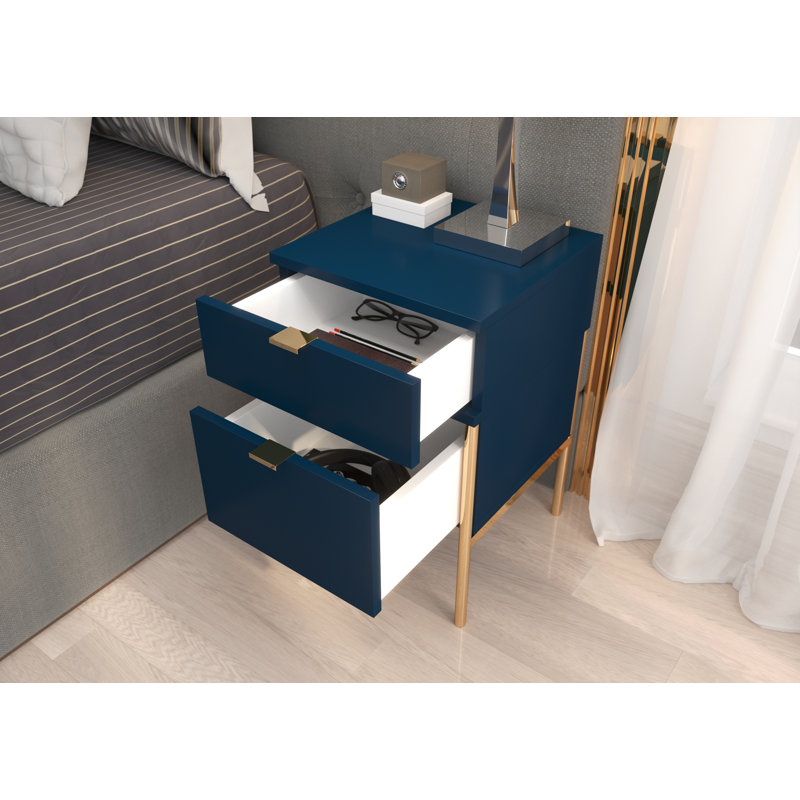 Agosto 38cm W Manufactured Wood Bedside Table