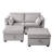 Modular 2-seater Loveseat Sofa With Storage Seats & Ottomans-1023603612