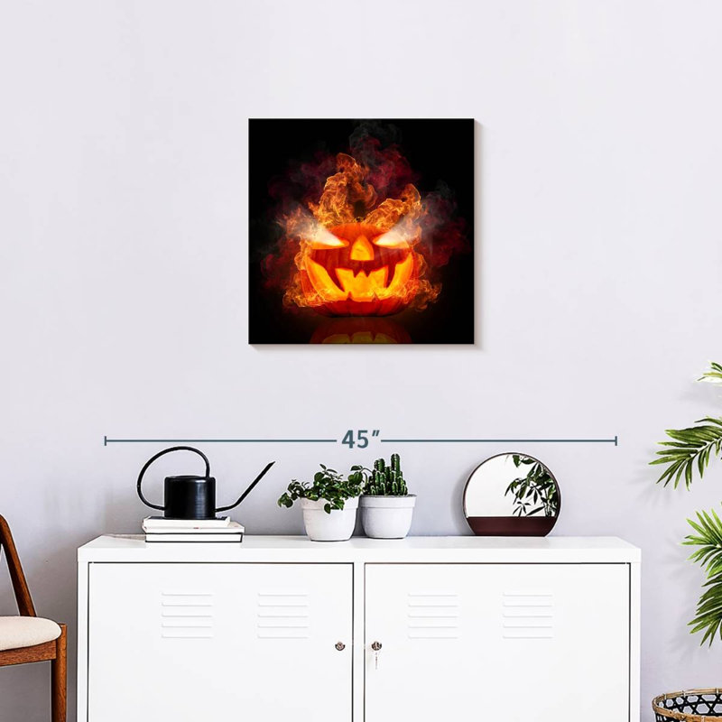 Lelend Flaming Jack O Lantern, 20" H x 20" W