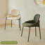 Chaise d'appoint à dossier beige uni (ensemble de 2)-1255585386