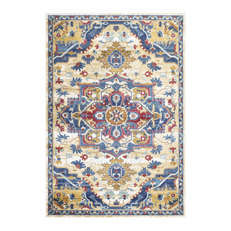 Abdulmajeed Floral Indoor / Outdoor Area Rug, Rectangle 60 x 110cm
