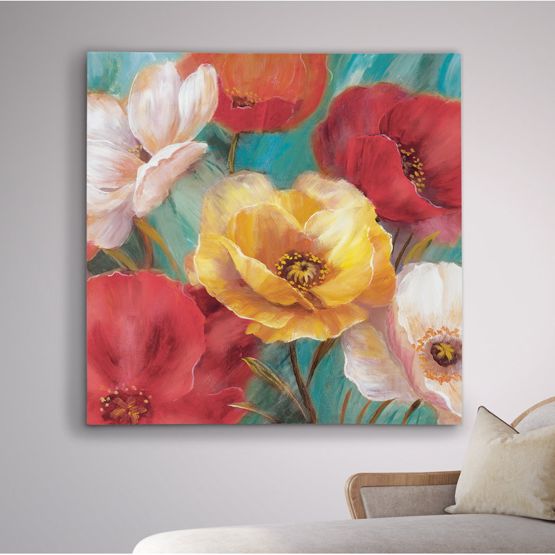 " Jardin De Primavera ", Wrapped Canvas, 16" H x 16" W x 1.5" D