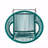 Set Of 2 Outdoor Patio Barstool, Teal Faux PE Wicker-1127566552