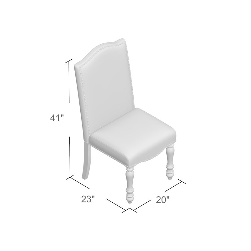 Chaise de salle à manger rembourrée latérale Hilliard, Lin - beige