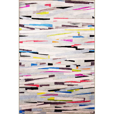 Colorful Toned Creative Woven Base Machine Washable Rug