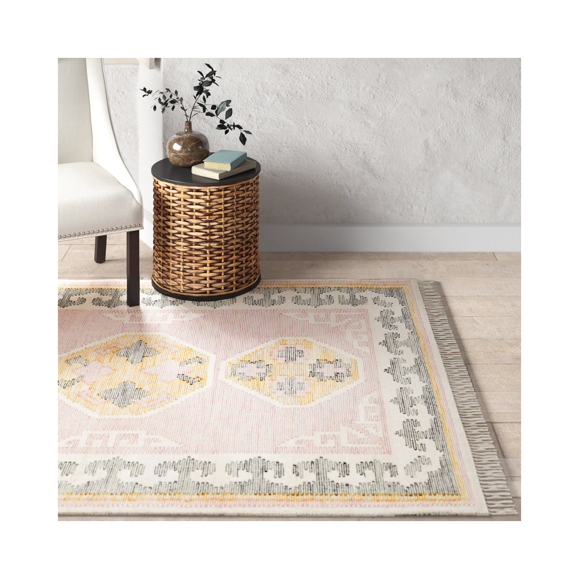Ferrand Handmade Wool Rug, Rectangle 9' x 12'