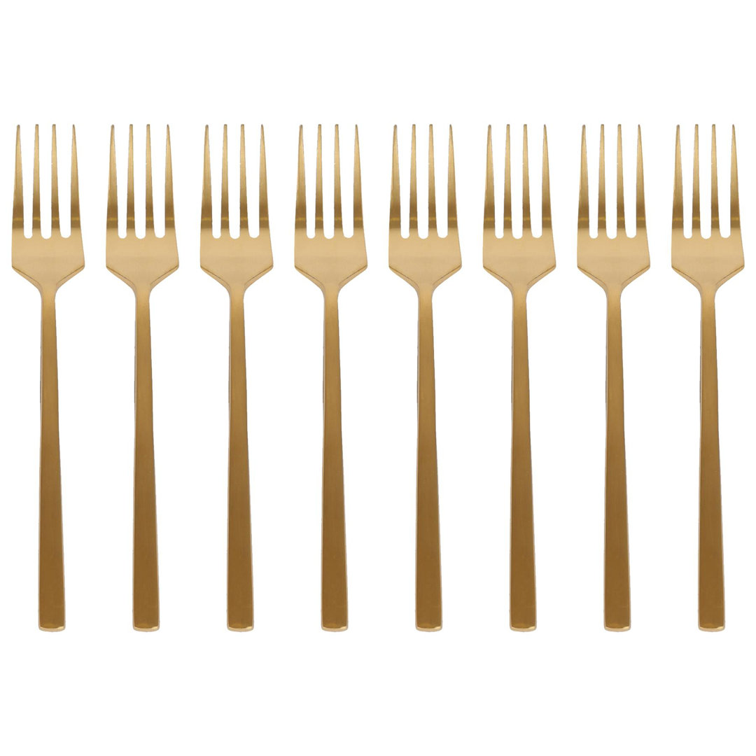 Argon Tableware - Stainless Steel Cake Forks - Set of 8