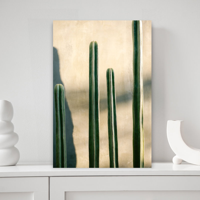 Oaxaca Shades of Green | Mexico travel photography Dramatic Abstract Cactus Nature City Wall Art Print 1 Piece Wrapped Canvas Wall Art