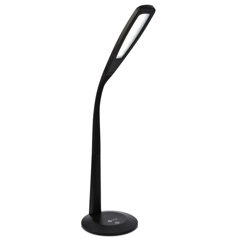 Black Adjustable LED Clip-On Lamp with Touch Control